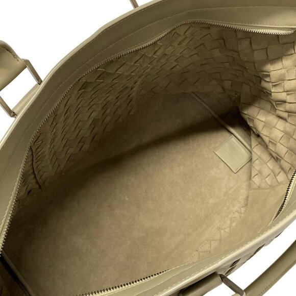 Auth BOTTEGA VENETA Intrecciato 650431 Taupe (Gray Beige) Leather - Picture 13 of 16